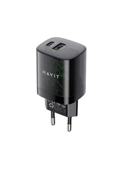 Buy Havit UC303 Mobile series GaN – 30W Travel charger – Black in Egypt