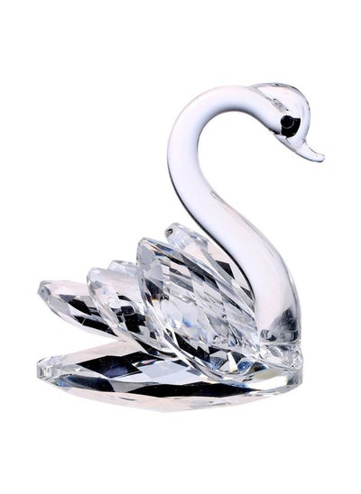 Buy Crystal Swan Paperweight Figurine for Home Decor or Holiday Gift in Saudi Arabia