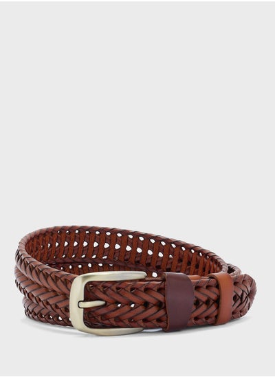 Buy Genuine Leather Braided Belt in UAE