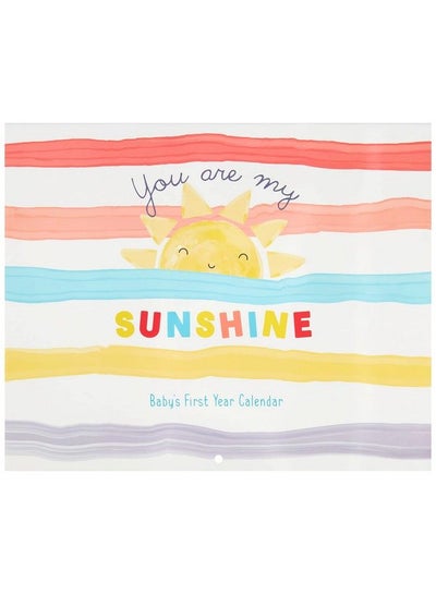 اشتري Ba3 24545 You Are My Sunshine Gender Neutral Baby'S First Year Keepsake Calendar 11" W X 18" H Open Multicolor في السعودية