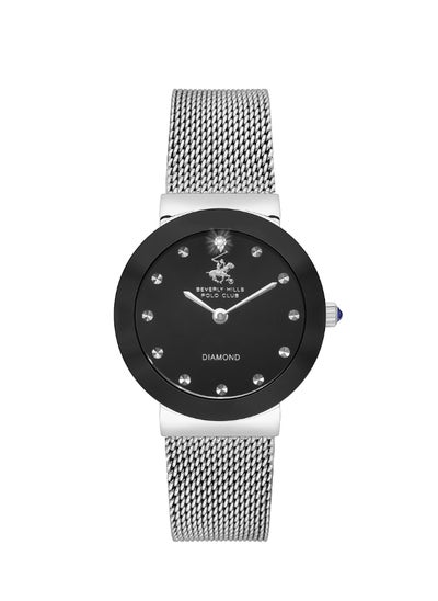 اشتري Beverly Hills Polo Club Women's Watch, Analog Display and Stainless Steel Strap - BP3609X.350, Silver في الامارات