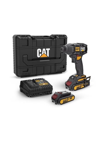 Buy .Cat DX71 18V  215N Cordless Impact Driver, High-Torque Impact Driver, Brushless Impact Driver with 3 Speed Settings – 2 Batteries & Charger Included in Saudi Arabia