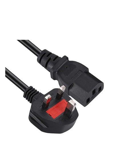 اشتري DMK Power 1.5m Standard UK Power Cable with Fuse, 3 Pin IEC C13 Computer Power Lead for Desktop PC, TV Printer Etc., في الامارات