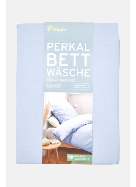 اشتري Percale Duvet Set 135 x 200 cm, Light Blue في السعودية