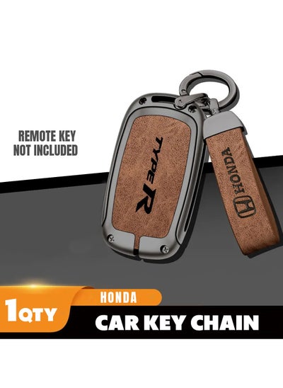 Buy Car Key Chain Super Finish Metal Ring PU Leather Strap Keychain Home Key Chain Car Keychain HONDA - 1Pcs in Saudi Arabia