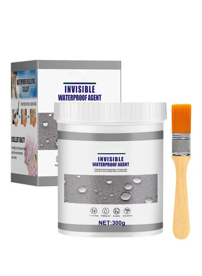 Buy Invisible Waterproof Agent, Waterproof Insulating Sealant, Transparent Anti-Leakage Agent with Brush, Repairing Leak Waterproof Adhesive for Exterior Wall Roof Bathroom Toilet Floor Tiles (300ml) in UAE