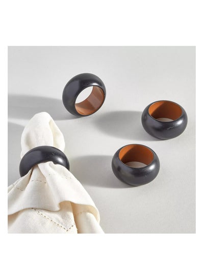 Buy 4-Piece Napkin Ring Set - 4 cm in Saudi Arabia