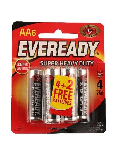 Buy Super Heavy duty Zinc Battery AA Pack Of 6 in Egypt