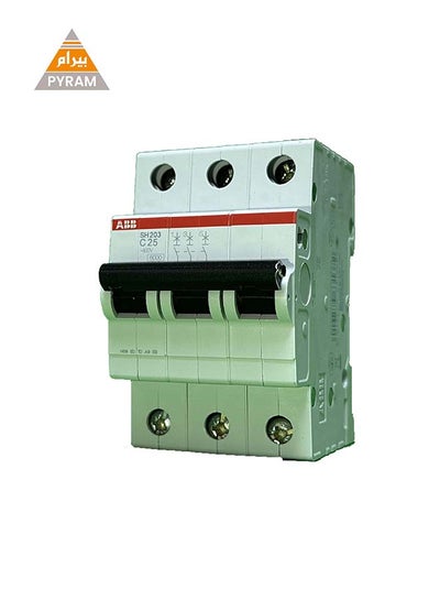 Buy Miniature Circuit Breaker 25 Ampere SH203 C 25 6KA 3 PHASE in Egypt
