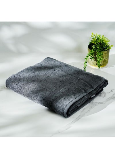 Buy Ideal High Bulk Bath Towel 70x140 Cm Charcoal Grey in UAE