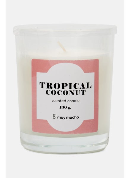 Buy Tropical Coconut Scented Candle, Transparent in UAE