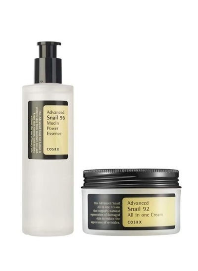 Buy Advanced Snail 96 Mucin Power Essence 100ml and Snail 92 All in One Cream SET 100grams in Saudi Arabia