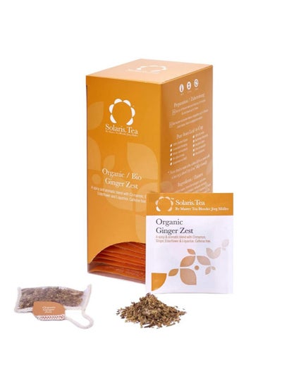 اشتري Organic Ginger Zest, 40 Whole Leaf Stitched Silken Teabags في الامارات