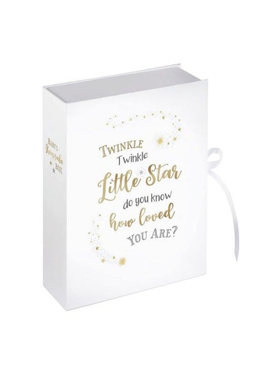 Buy Large Twinkle Twinkle Baby Keepsake Box White in UAE