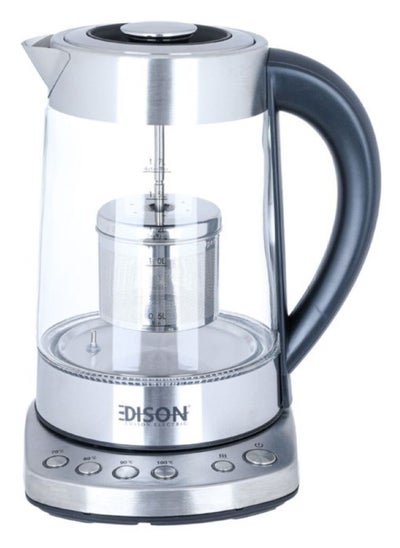 Buy Kettle and tea maker 1.7 liters 2400 watts  silver in Saudi Arabia