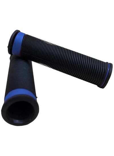 Buy Bicycle Straight Hand Grips Black and Blue in Egypt