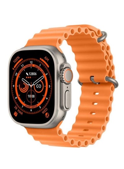 اشتري HW8 ULTRA MAX Smart Watch Series 8 With Full Screen Works With the Android And IOS System Quick Response Wireless Charging And Supports GPS With An Extra Bracelet, Size Of 49 mm - Orange في السعودية