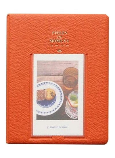 اشتري Mini Photo Album 64 Pockets - Fits for Fujifilm Instax Mini 11 Mini 9 Mini 8 Mini 90 Mini 25, Polaroid Snap PIC-300, Kodak Mini 3-Inch Film (Orange) في الامارات