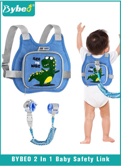 Buy 3 in 1 Toddler Harness Leash + Anti Lost Wrist Link, Child Safety Harness Tether, Kids Walking Wristband Assistant Strap Belt for Parent Boys Girls Outdoor Activity in Saudi Arabia