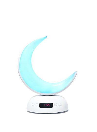 Buy Arabic Quran Speaker LED Moon Light Colorful Lamp Azan Alarm Clock in UAE