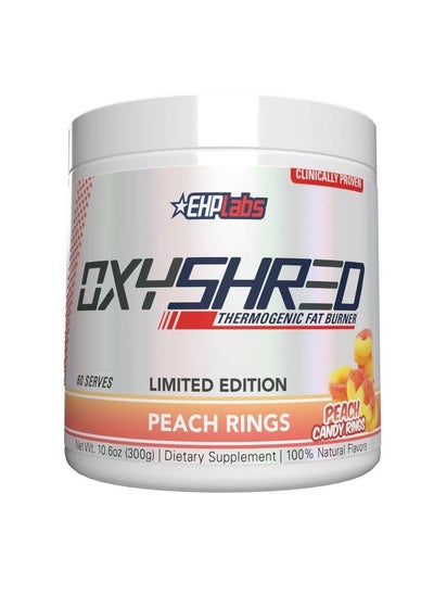 Buy Oxyshred Thermogenic Fat Burner Peach Rings 60 Servings 300g in UAE