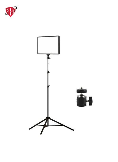 Buy 10 Inch 3000-6500K Three-color Temperature Photography Flat-panel Live Fill Light,Spec: 2.1m Bracket in UAE