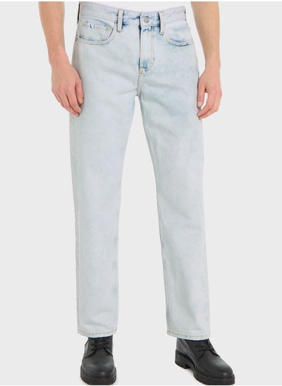 Buy Light Wash Straight Fit Jeans in Saudi Arabia