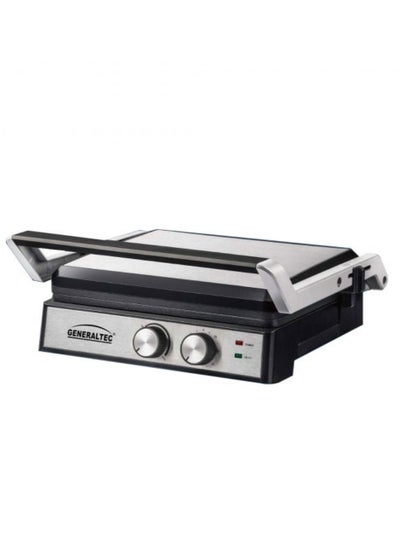 Buy Generaltec Electric Contact Grill with floating hinge system, Automatically adjusts to any size of toaster, meat and snack etc., cook up to 30 minutes. in UAE