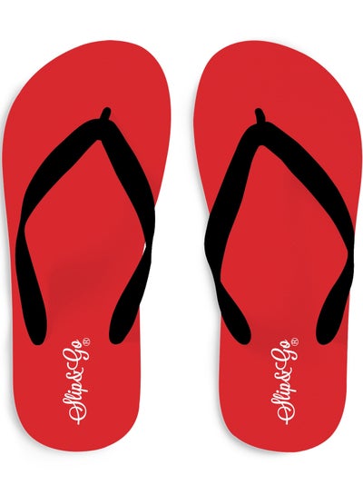 Buy Red basic slipper with Black strap in Egypt
