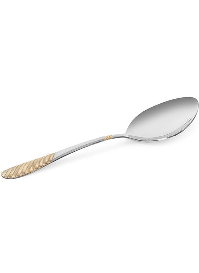 Buy Harith 1-Piece Serving Spoon, Silver & Gold - 23.5 cm in UAE