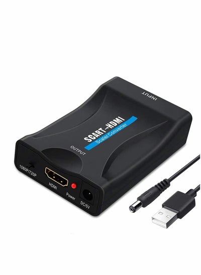 اشتري Scart to HDMI Converter Adapter, Video Audio Converter في الامارات