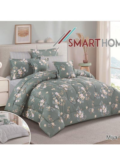 Buy Double quilt set, two-sided mattress, consisting of 8 pieces,  Hotel  comforter 8 pcs , Cotton 100% , comforter size 240 by 260 cm in Saudi Arabia