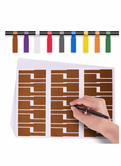 Buy 20 Pcs Large Multicolor Self-Adhesive Tear Resistant Blank Cable Labels | Tough Flexible Cord and Plug Identification Tags for Your Office, Home Theater, Made in Australia in UAE