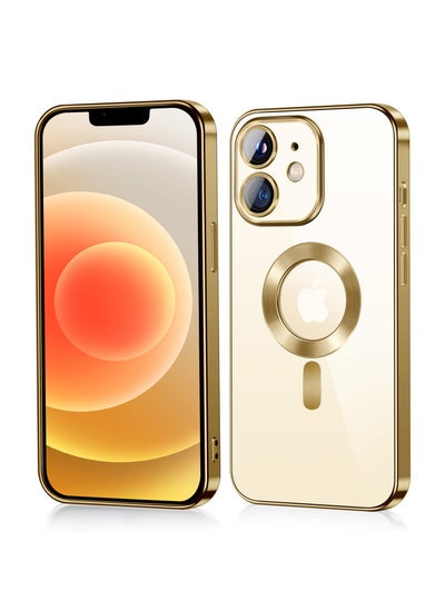 Buy Magnetic Clear for iPhone 12 Case with MagSafe Integrated Camera Protection Glass Silicone Cover Slim Thin Non Yellowing Anti Fingerprint Scratch Wireless Charging in Egypt