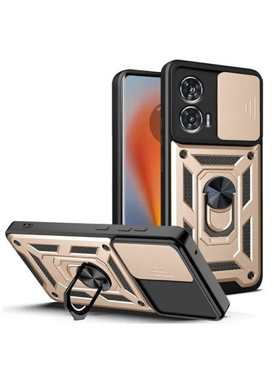 Buy Motorola Edge 50 Fusion 5G Case Cover Protector Accessories with Camera Len Protection Anti-Scratch Shockproof Anti-Fingerprints Back Cover with 360 Car Mount Magnetic Ring Holder Case Protector in Saudi Arabia