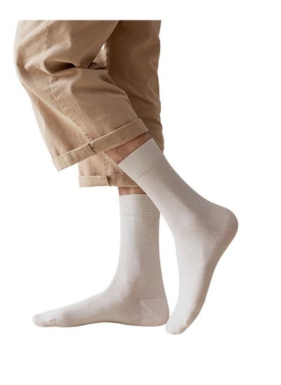 Buy Unisex Pure Cotton One Pair Comfort Blend Mid-Calf Socks in UAE