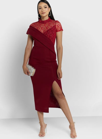 Buy Lace Detail Bodycon Dress in UAE