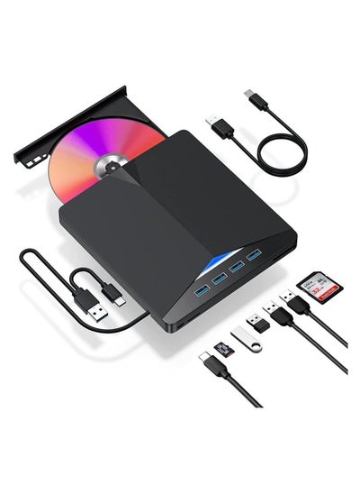 Buy External CD/DVD Drive For Laptop 7 In 1 USB 3 0 DVD Player Portable CD/DVD Burner External DVD Drive For Laptop Compatible With Laptop Desktop PC Windows 11/10/8/7 Linux in UAE