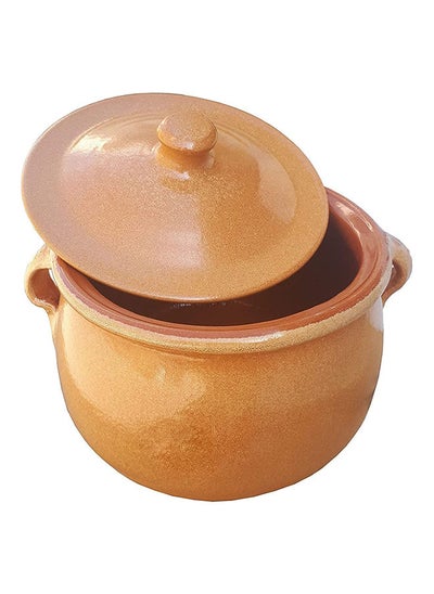 Buy Spanish Traditional Clay Pot Mud Olla Pot Brown in UAE