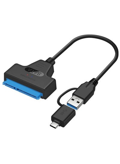 اشتري 22 Pin 2.5" inch USB 3.0 Type-C SATA Adapter Hard Disk Driver SSD Adapter Cable في السعودية