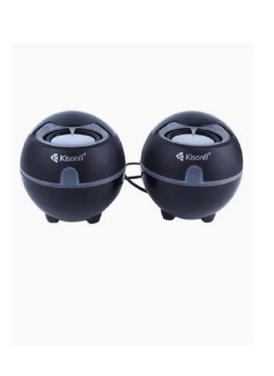 Buy Speaker System 2.0Speaker Rated Power 3W*2 Maximum Power 3.5W S-999 Blac in Saudi Arabia