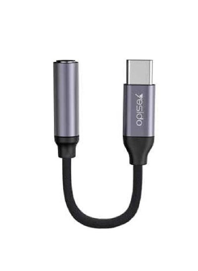 اشتري Type C to Aux 3.5mm  Female Headphone Jack Audio Dongle Cable في الامارات