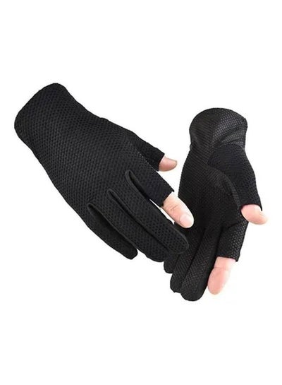 اشتري Gloves Breathable Outdoor Sports Breathable Thin Mesh Cloth Driving Riding Thin Anti-uv Protection Gloves في السعودية