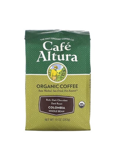 Buy Organic Coffee Colombia Whole Bean Dark Roast 10 oz  283 g in UAE