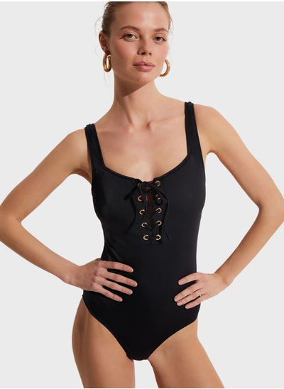 Buy Tie Detail Swimsuit in UAE