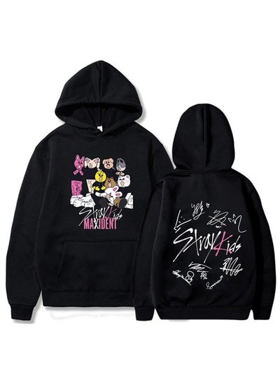 اشتري Stray Kids Long Sleeve Thin Hoodie Black في السعودية