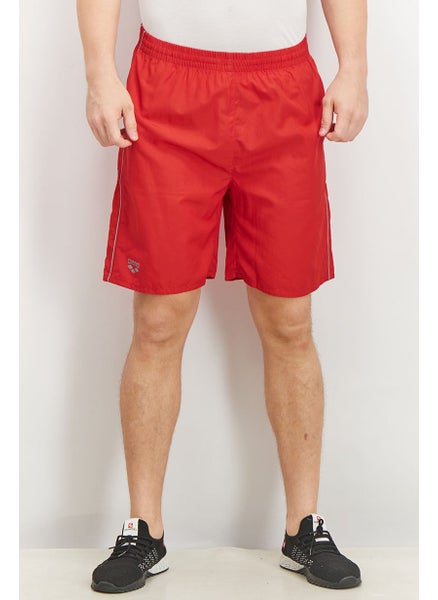 اشتري Men Sportswear Fit Brand Log Training Shorts, Red في السعودية