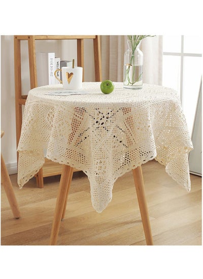 اشتري 1 Piece Retro Cotton Cutout Tablecloth Plaid Placemat في السعودية