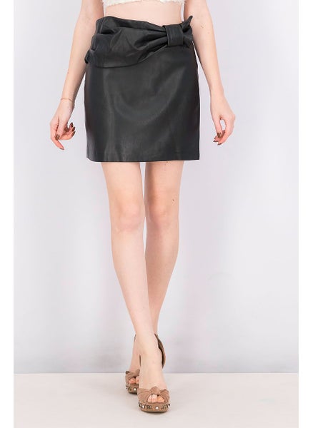 اشتري Women Bow Pattern Mini Skirt, Jet Black في السعودية