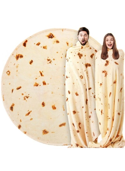 Buy Soft And Comfortable Pancake Blanket,interesting And Novel Food Throw Blanket,adult And Children's Tortilla Blanket,flannel Taco Blanket, Bedroom,living Room And Children's Room (60 Inches) in UAE